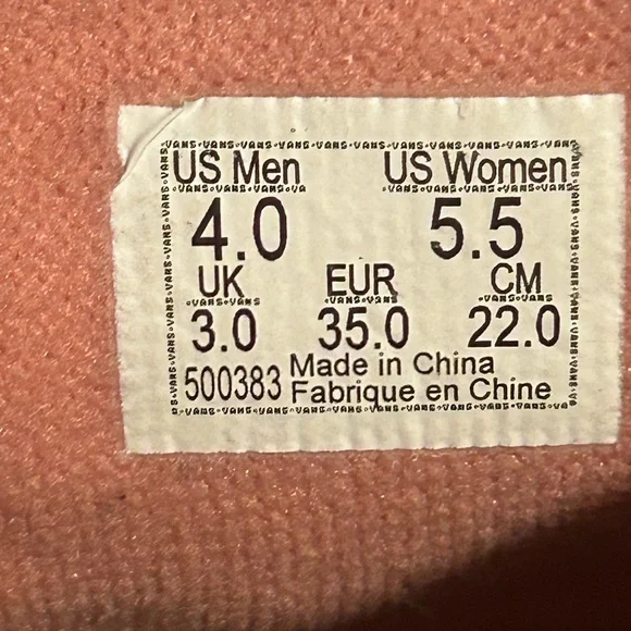 Vans UA Slip Hiker LX Wms 5.5/ Men’s 4 Skate Shoes Coral Almond Worn Once - Picture 11 of 11